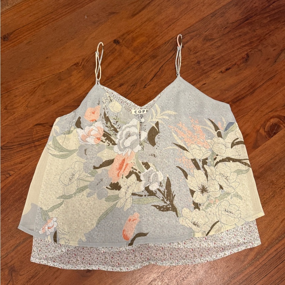 Urban Outfitters Cream Sleeveless Crop Camisole